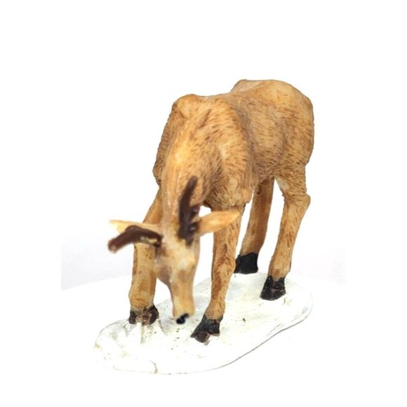 Vintage Lemax White Tail Buck Deer in snow Figurine 1999 IMP Shelf Sitter Home D - Picture 6 of 12